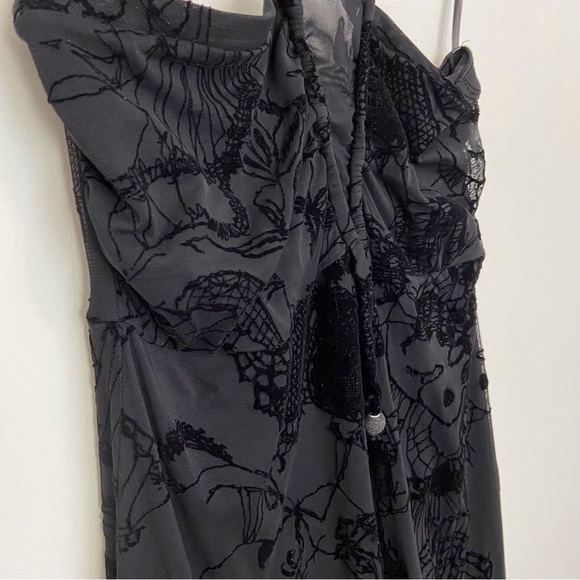 Shan mini dress cover up black halter neck mini size 10 resortwear summer spring - Picture 2 of 15